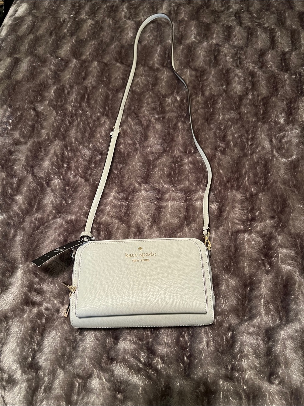 Kate Spade grey crossbody bag with silver hardware - Picture 2 of 5